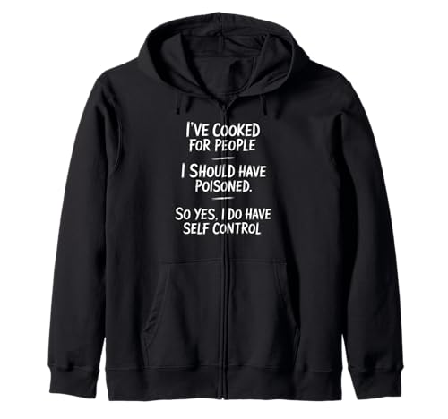 Lustiger Spruch "Cooked For People" dunkler Humor Witz Frauen Männer Kapuzenjacke von Novelty Cook Sarcasm Joke Coworker Friends Chef