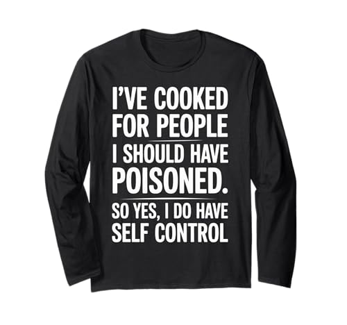 Lustiger Spruch "Cooked For People" dunkler Humor Witz Frauen Männer Langarmshirt von Novelty Cook Sarcasm Joke Coworker Friends Chef
