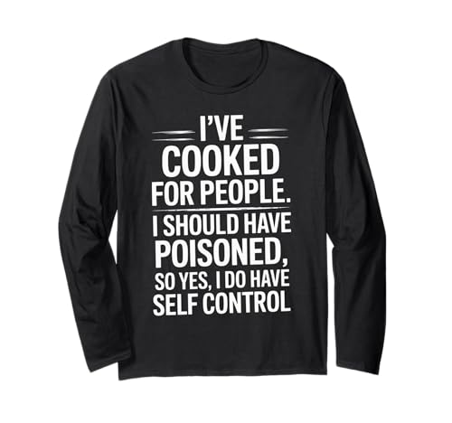 Lustiger Spruch "Cooked For People" dunkler Humor Witz Frauen Männer Langarmshirt von Novelty Cook Sarcasm Joke Coworker Friends Chef