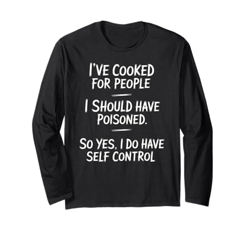 Lustiger Spruch "Cooked For People" dunkler Humor Witz Frauen Männer Langarmshirt von Novelty Cook Sarcasm Joke Coworker Friends Chef
