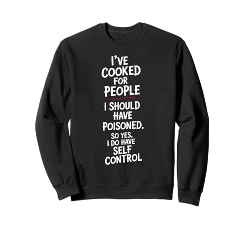 Lustiger Spruch "Cooked For People" dunkler Humor Witz Frauen Männer Sweatshirt von Novelty Cook Sarcasm Joke Coworker Friends Chef