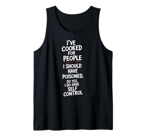 Lustiger Spruch "Cooked For People" dunkler Humor Witz Frauen Männer Tank Top von Novelty Cook Sarcasm Joke Coworker Friends Chef