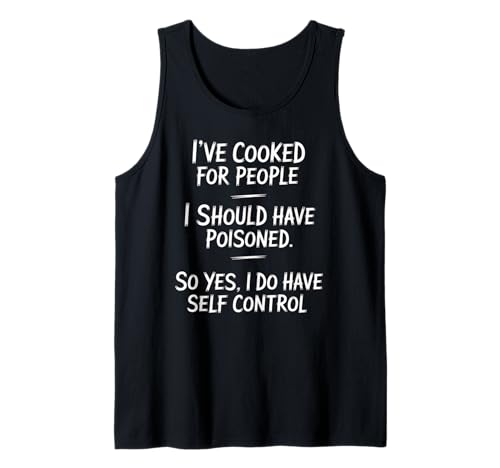 Lustiger Spruch "Cooked For People" dunkler Humor Witz Frauen Männer Tank Top von Novelty Cook Sarcasm Joke Coworker Friends Chef