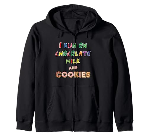 Lustiges T-Shirt für Essensliebhaber, für Kinder, Erwachsene und Snack-Fans Kapuzenjacke Lustiges T-Shirt für Essensliebhaber, für Kinder, Erwachsene und Snack-Fans Kapuzenjacke von Novelty Foodie I Run On Chocolate Milk and Cookies
