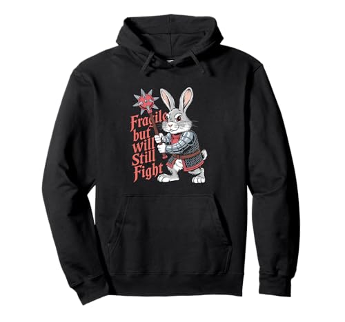Fragile but Will Still Fight Mittelalter Bunny Humor Männer Frauen Pullover Hoodie Fragile but Will Still Fight Mittelalter Bunny Humor Männer Frauen Pullover Hoodie von Novelty Fragile but Will Still Fight Sarcasm Pun