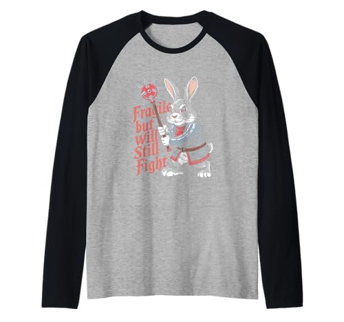 Fragile but Will Still Fight Mittelalter Bunny Humor Männer Frauen Raglan Fragile but Will Still Fight Mittelalter Bunny Humor Männer Frauen Raglan von Novelty Fragile but Will Still Fight Sarcasm Pun