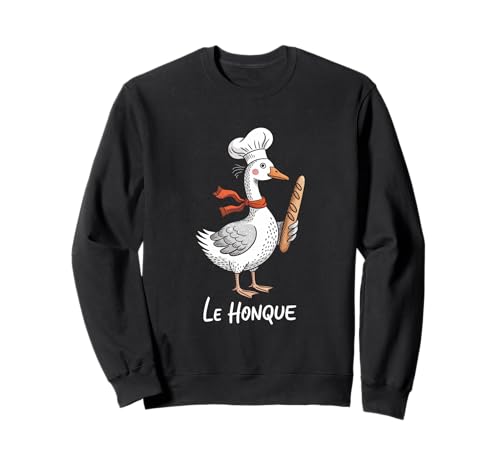 Le Honque Goose Chef Ehefrau Kochen Mutter Witz Männer Frauen Sweatshirt von Novelty Goose French Chef Mother Cooker Daughter