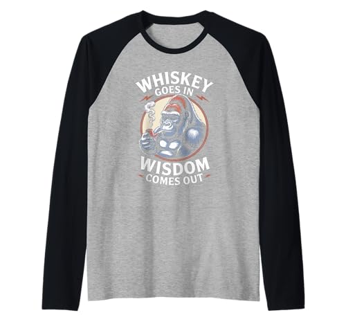 Lustiger Spruch Whiskey Goes In Wisdom Comes Out Frauen Männer Raglan Lustiger Spruch Whiskey Goes In Wisdom Comes Out Frauen Männer Raglan von Novelty Gorilla Drinking Humor Sarcasm Ape