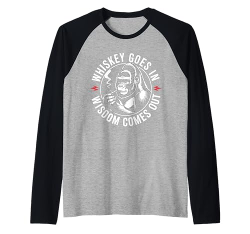 Lustiger Spruch Whiskey Goes In Wisdom Comes Out Frauen Männer Raglan Lustiger Spruch Whiskey Goes In Wisdom Comes Out Frauen Männer Raglan von Novelty Gorilla Drinking Humor Sarcasm Ape