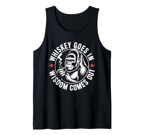 Lustiger Spruch Whiskey Goes In Wisdom Comes Out Frauen Männer Tank Top Lustiger Spruch Whiskey Goes In Wisdom Comes Out Frauen Männer Tank Top von Novelty Gorilla Drinking Humor Sarcasm Ape