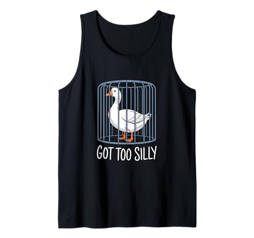 Got Too Silly Goose Jail Troubled Sarkastischer Humor Männer Frauen Tank Top von Novelty Got Too Silly Goose Mother Daughter Funny