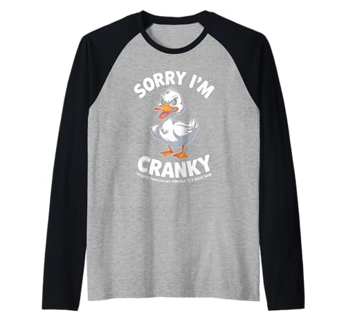 Comical Sorry I'm Cranky Terrible 70er Jahre Ente Geburtstag Frauen Männer Raglan Comical Sorry I'm Cranky Terrible 70er Jahre Ente Geburtstag Frauen Männer Raglan von Novelty Humor Grumpy Aging Senior Friend Dad