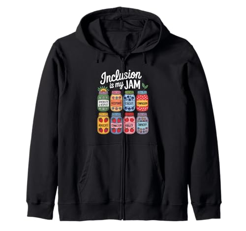 Inklusion ist mein Ding Inspirierende Empathie Respekt Männer Frauen Kapuzenjacke von Novelty Inclusion Is My Jam Teacher Educate Love