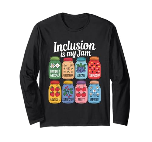 Inklusion ist mein Ding Inspirierende Empathie Respekt Männer Frauen Langarmshirt Inklusion ist mein Ding Inspirierende Empathie Respekt Männer Frauen Langarmshirt von Novelty Inclusion Is My Jam Teacher Educate Love