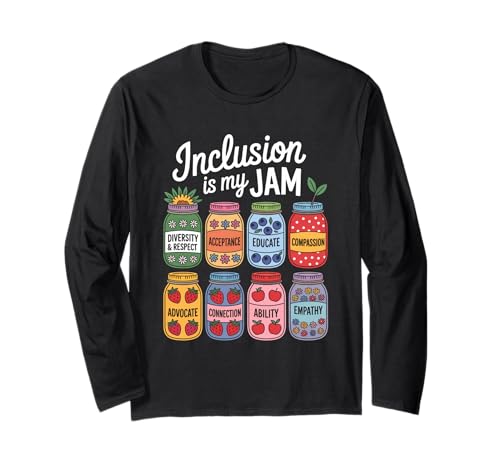 Inklusion ist mein Ding Inspirierende Empathie Respekt Männer Frauen Langarmshirt Inklusion ist mein Ding Inspirierende Empathie Respekt Männer Frauen Langarmshirt von Novelty Inclusion Is My Jam Teacher Educate Love