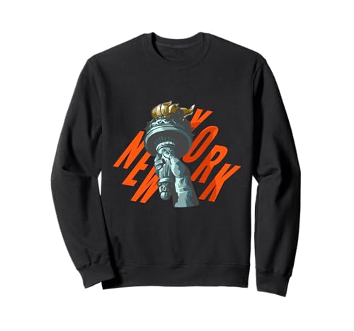 Souvenir mit der Fackel der Freiheitsstatue aus New York Sweatshirt von Novelty Stuff By Del