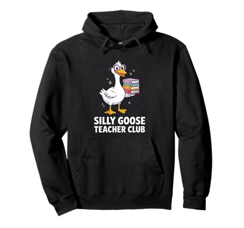 Silly Goose Teacher Club Frau unterrichtet Mutter Witz Männer Frauen Pullover Hoodie von Novelty Teacher Goose Mother Reading Daughter