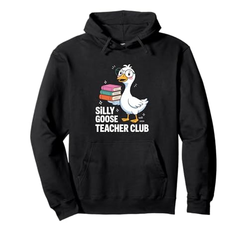 Silly Goose Teacher Club Frau unterrichtet Mutter Witz Männer Frauen Pullover Hoodie von Novelty Teacher Goose Mother Reading Daughter