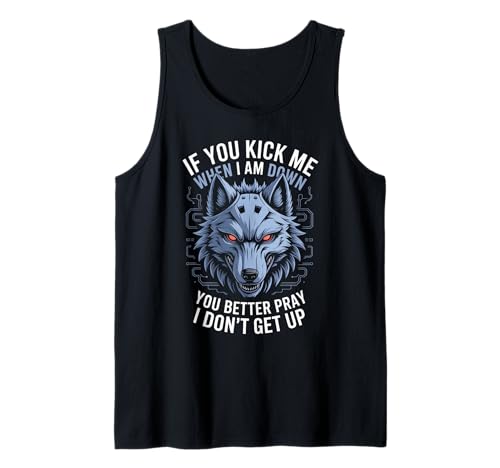 Lustiges Sprichwort, DASS du Besser betest, DASS ich Nicht aufstehe, Wolf, Damen, Herren Tank Top Lustiges Sprichwort, DASS du Besser betest, DASS ich Nicht aufstehe, Wolf, Damen, Herren Tank Top von Novelty Werewolf Father Grandpa Attitude Niche