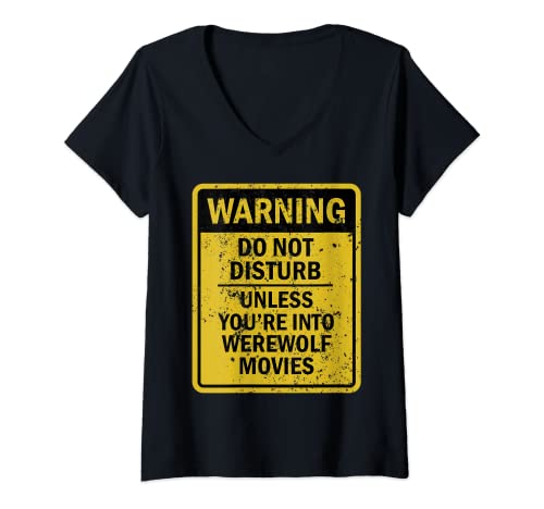 Damen Lustige Werwolf-Filme Joke Meme für Männer und Frauen T-Shirt mit V-Ausschnitt Damen Lustige Werwolf-Filme Joke Meme für Männer und Frauen T-Shirt mit V-Ausschnitt von Novelty Werewolf Movies Humor Merch