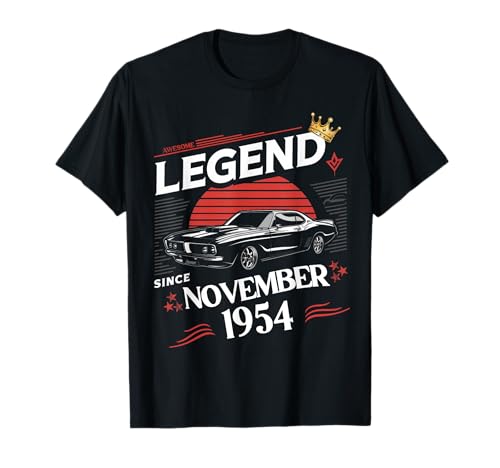 Eine Legende wurde im November 1954 geboren. Awesome Man Boy Birthday T-Shirt von November 1954 Birthday Legendary Since 1954 Men