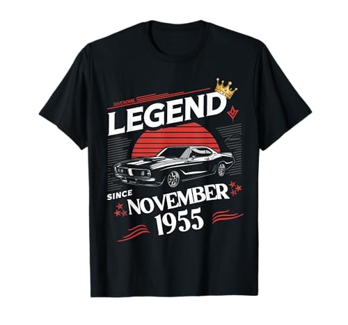 Eine Legende wurde im November 1955 geboren. Awesome Man Boy Birthday T-Shirt von November 1955 Birthday Legendary Since 1955 Men