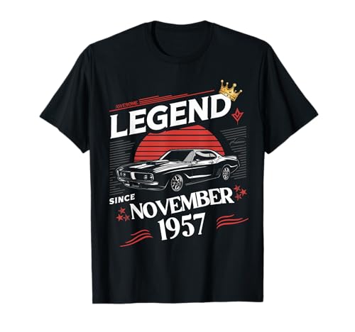 Eine Legende wurde im November 1957 geboren. Awesome Man Boy Birthday T-Shirt von November 1957 Birthday Legendary Since 1957 Men