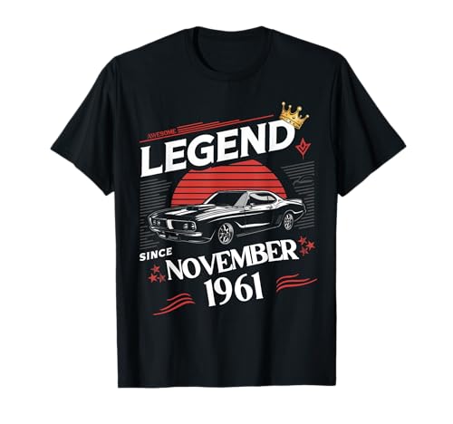 Eine Legende wurde im November 1961 geboren. Awesome Man Boy Birthday T-Shirt von November 1961 Birthday Legendary Since 1961 Men