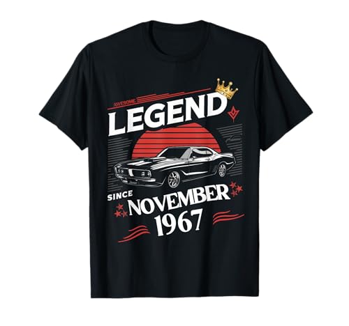 Eine Legende wurde im November 1967 geboren. Awesome Man Boy Birthday T-Shirt von November 1967 Birthday Legendary Since 1967 Men