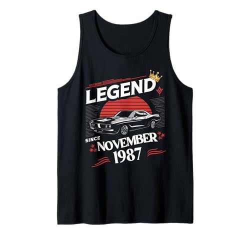 Eine Legende wurde im November 1987 geboren. Awesome Man Boy Birthday Tank Top von November 1987 Birthday Legendary Since 1987 Men