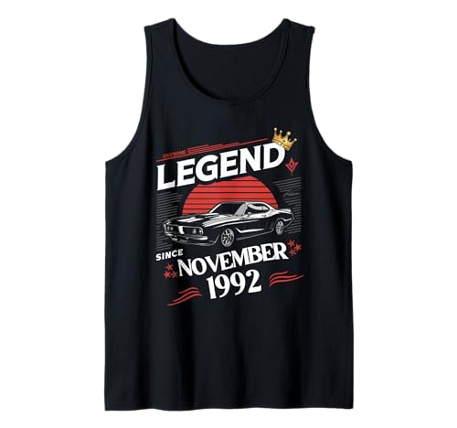 Eine Legende wurde im November 1992 geboren. Awesome Man Boy Birthday Tank Top von November 1992 Birthday Legendary Since 1992 Men