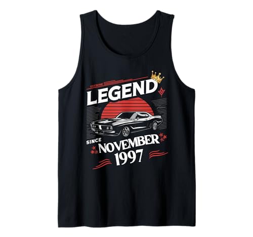 Eine Legende wurde im November 1997 geboren. Awesome Man Boy Birthday Tank Top von November 1997 Birthday Legendary Since 1997 Men