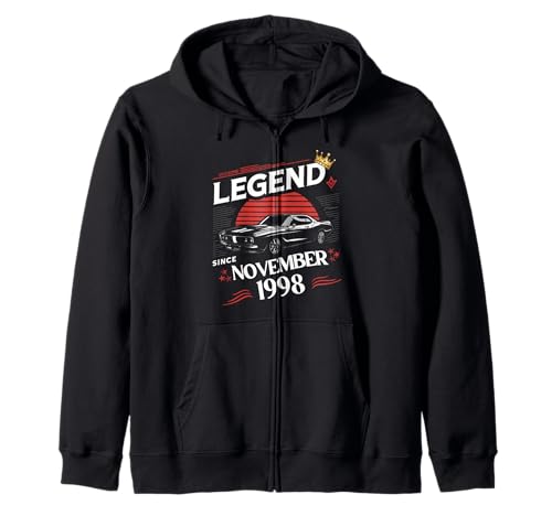 Eine Legende wurde im November 1998 geboren. Awesome Man Boy Birthday Kapuzenjacke von November 1998 Birthday Legendary Since 1998 Men