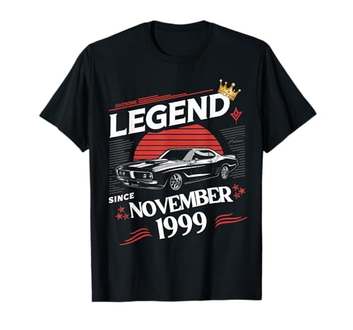 Eine Legende wurde im November 1999 geboren. Awesome Man Boy Birthday T-Shirt von November 1999 Birthday Legendary Since 1999 Men