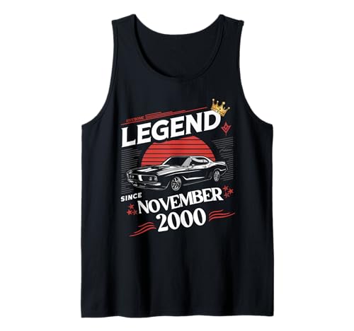 Eine Legende wurde im November 2000 geboren. Awesome Man Boy Birthday Tank Top von November 2000 Birthday Legendary Since 2000 Men
