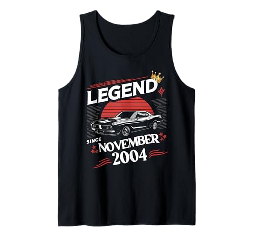 Eine Legende wurde im November 2004 geboren. Awesome Man Boy Birthday Tank Top von November 2004 Birthday Legendary Since 2004 Men