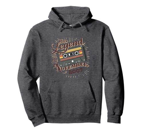 Diese Legende wurde im November 2007 geboren. Awesome Man Birthday Pullover Hoodie von November 2007 Birthday Legendary Since 2007 Men