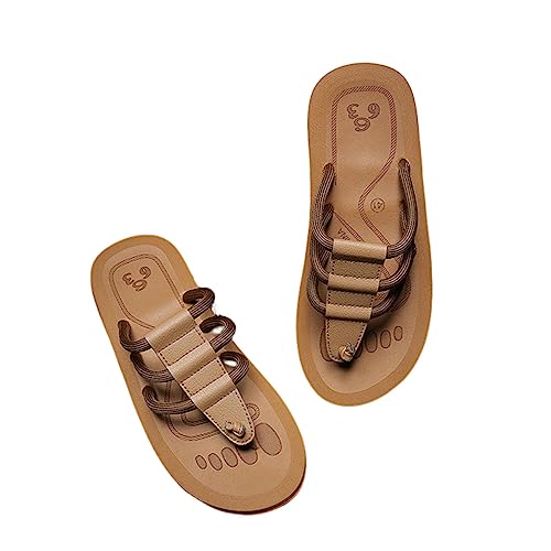 Reisesandale Herren | Lässige Outdoor-Sandalen - Lässige Sommer-flache, schnell trocknende Flip-Flops für Herren, rutschfest, für den Strand Novent von Novent