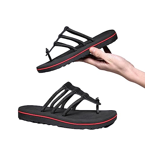 Rutschfeste Wandersandalen | Lässige Outdoor-Sandalen | Lässige Sommer-flache, schnell trocknende Flip-Flops für Herren, rutschfest, für den Strand Novent von Novent