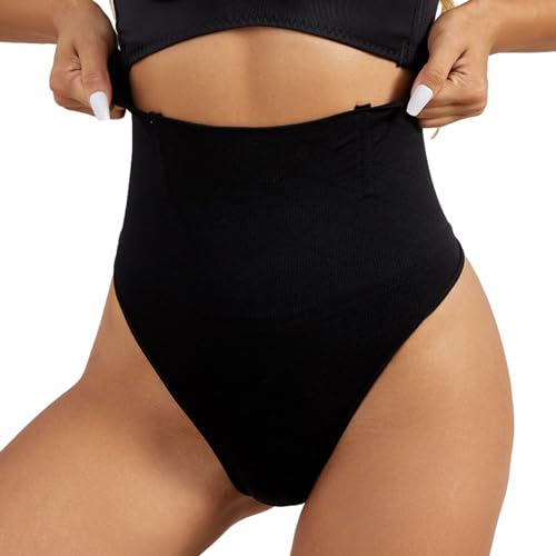 Tanga mit hoher Taille und Bauchkontrolle - Shaping Tanga-Hosen, Po-Lifting und Tanga-Shapewear,Bauchkontrolle und dehnbare Tanga-Shapewear mit hoher Taille für Frauen Novent von Novent