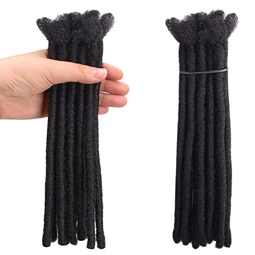 Noverlife 10PCS 20cm Schwarz Backcomb Twisted Dreadlock Extensions, Einseitig Gehäkelte Synthetische Dreadlocks Zubehör, Jamaica Punk Hip-Hop Reggae Hair Flechten Perücken Faux Locs Dreads für Frauen Noverlife 10PCS 20cm Schwarz Backcomb Twisted Dreadlock Extensions, Einseitig Gehäkelte Synthetische Dreadlocks Zubehör, Jamaica Punk Hip-Hop Reggae Hair Flechten Perücken Faux Locs Dreads für Frauen von Noverlife