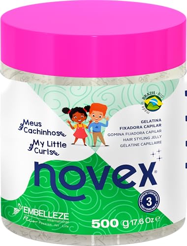 Novex My Little Curls Styling Gel für Kinder ab 3 Jahren, angereichert mit Rizinusöl, Fixiert Ihre Locken und verleiht Glanz, geeignet für alle Arten von Locken und Texturen, 500 g Novex My Little Curls Styling Gel für Kinder ab 3 Jahren, angereichert mit Rizinusöl, Fixiert Ihre Locken und verleiht Glanz, geeignet für alle Arten von Locken und Texturen, 500 g von Novex