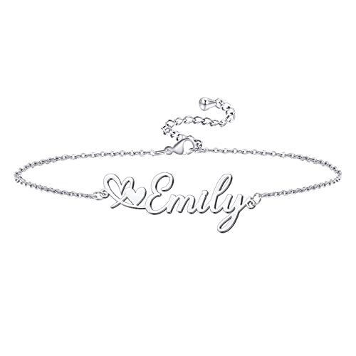 Novgarden Personalisierte Fußkettchen für Damen, Sterlingsilber, Perlen, Namens-Fußkettchen mit kubanischem Kettenglied, individuelle Armbänder, Sommer-Strand-Schmuck für Teenager-Mädchen, 5.7 inch Novgarden Personalisierte Fußkettchen für Damen, Sterlingsilber, Perlen, Namens-Fußkettchen mit kubanischem Kettenglied, individuelle Armbänder, Sommer-Strand-Schmuck für Teenager-Mädchen, 5.7 inch von Novgarden