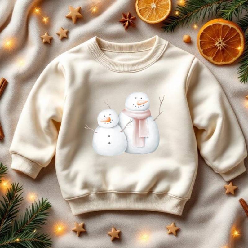 Schneemann Bügelbild Winter Für Baby Kinder Snowman Motiv Aufbügelbild Sweatshirt & Shirt Weihnachtsmotiv Diy von NovieKidswear