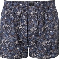 Novila Herren Boxershorts blau Baumwolle gemustert von Novila