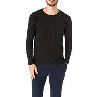 Novila Herren Longsleeve schwarz Modal unifarben von Novila