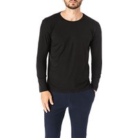 Novila Herren Longsleeve schwarz Modal unifarben von Novila