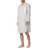 Novila Herren Nachthemd beige Stoff gestreift von Novila