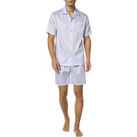 Novila Herren Pyjama blau Baumwolle gestreift von Novila