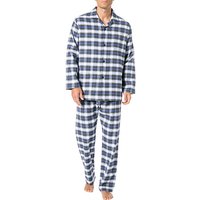 Novila Herren Pyjama blau Baumwolle kariert Novila Herren Pyjama blau Baumwolle kariert von Novila